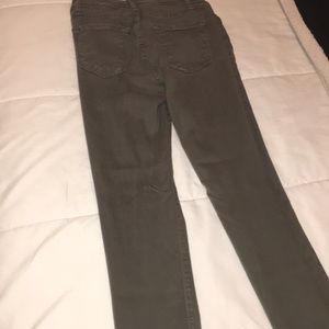 Fashion Nova Olive Green Distressed Jeans